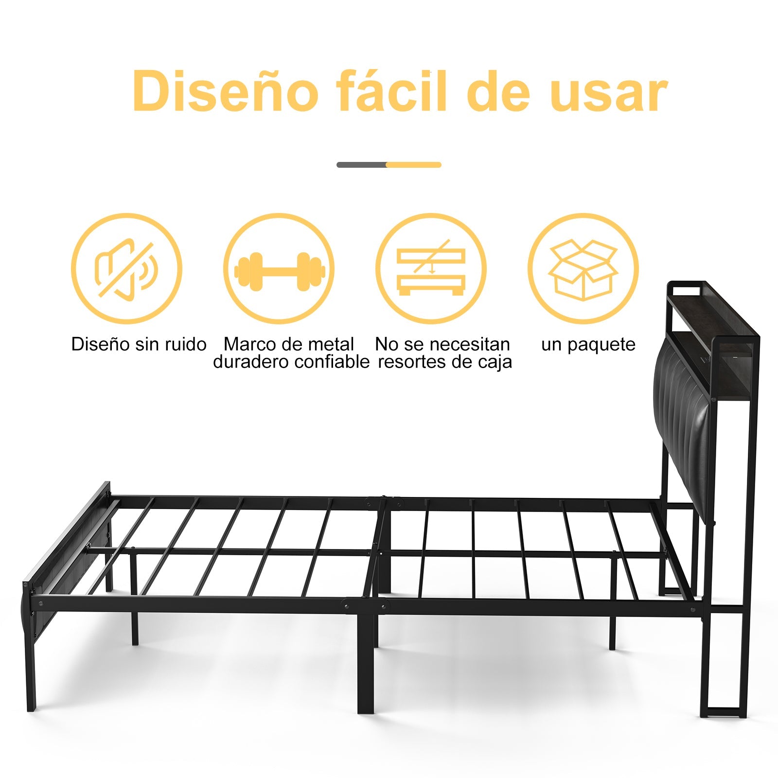 Base para Cama Tapizada (Cuero sintético)