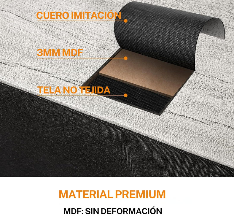 Cómoda Cajonera Gris Claro para Recámara de 6 Cajones de Tela con Parte Superior de Madera