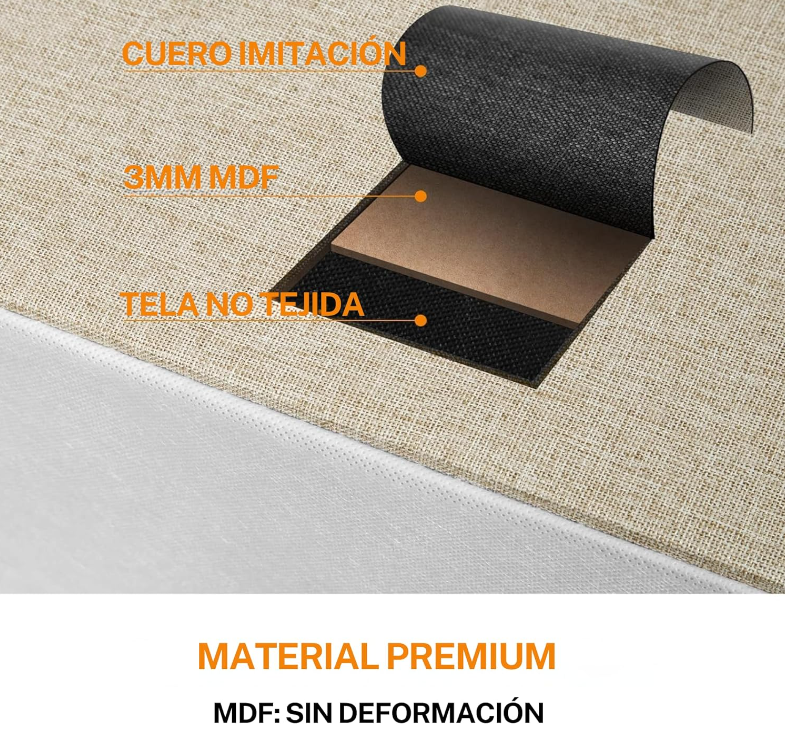 Cómoda Cajonera Beige de 6 Cajones Deslizantes