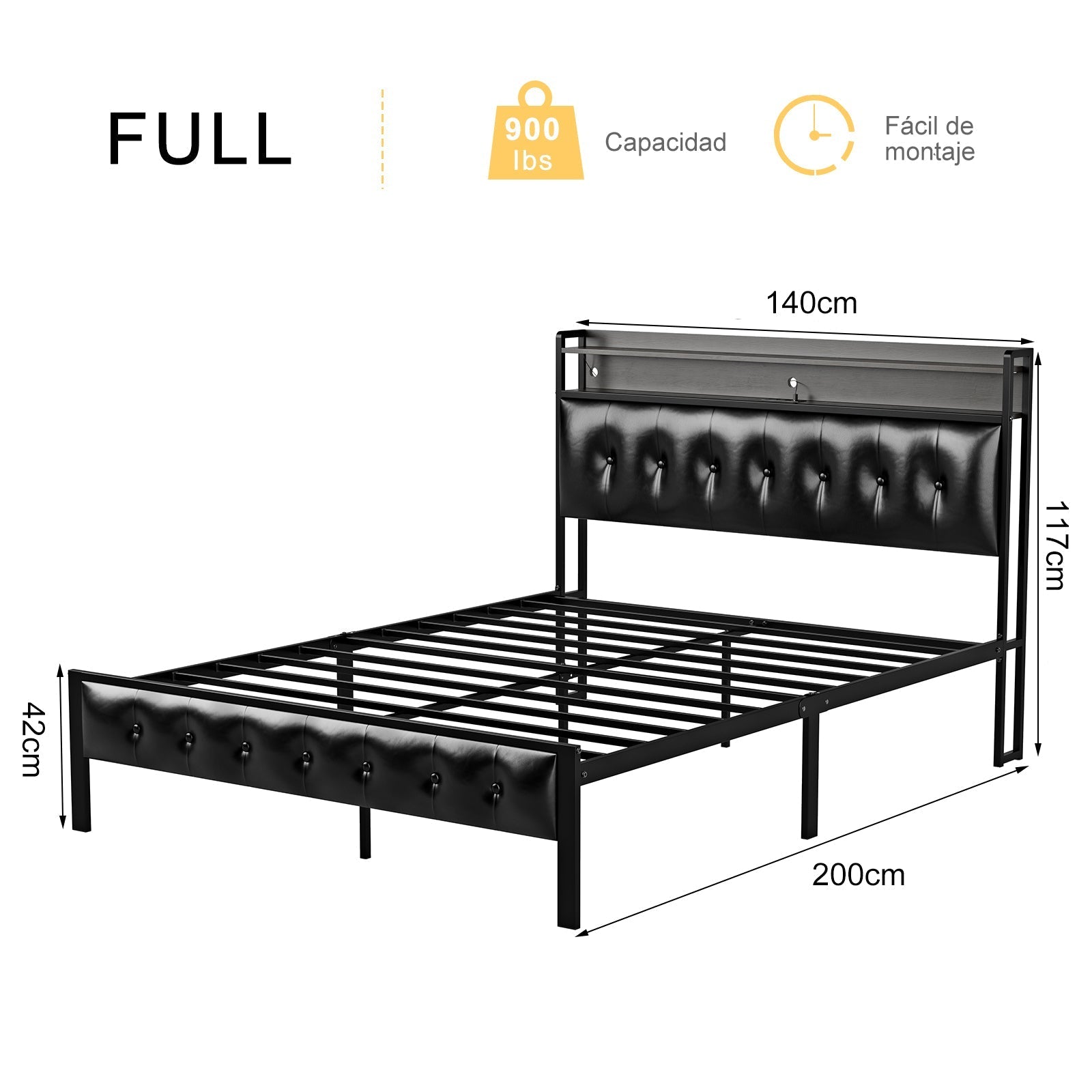 Base para Cama Tapizada (Cuero sintético)