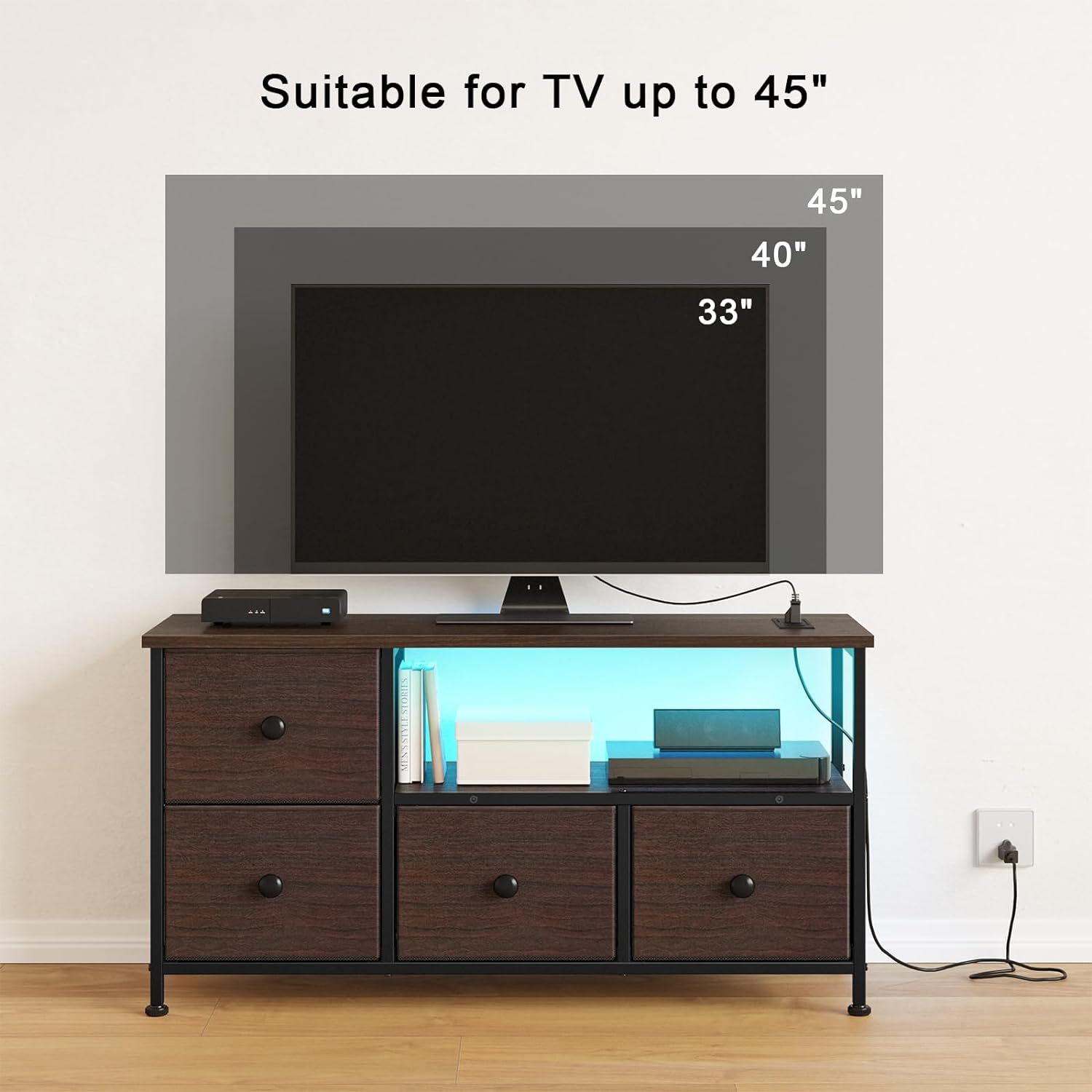 Mueble de TV para Pantallas de Hasta 45" Color Café